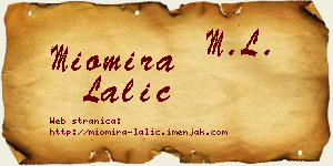 Miomira Lalić vizit kartica